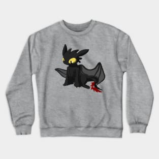 Toothless with tiny sketchy outlines that I couldn't remove because I was too lazy to do so. Crewneck Sweatshirt